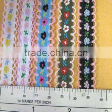 EMBROIDERY TAPE JACQUARD TRIMMING LACE 10MM WIDTH FOR SEW ON CLOTHING OR CLOTHING NOTION ITEMS DECORATION