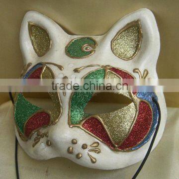 Paper Mache Venice Gatto Cat Shape Mask