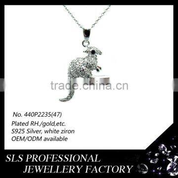 German silver pendant animal Kangaroo shape pendant boys HIP-HOP jewelry pendant