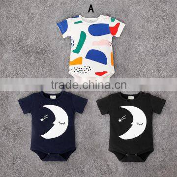 Brand Children Clothing Wholesale C830 Summer New Style Kids Clothes Moon Baby Romper