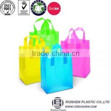 Colorful HDPE Square Bottom Loop Handle Bag