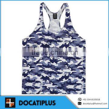 camoflauge pattern gym tank top