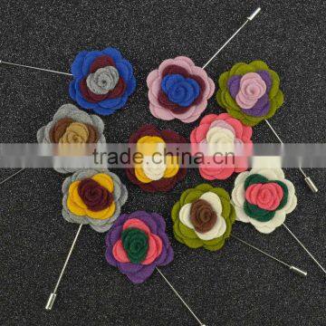 New Design Flower Men Suit Lapel Pin For Wedding Prom Party Groomsman Brooches