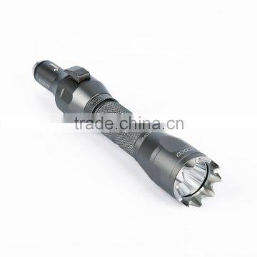 Gray 5 in 1 Life Hammer & Car Charger & Flashlight & Cutter & Power Bank