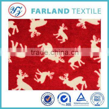 giraffe print fabric Coral fleece fabric double sided for bed blanket
