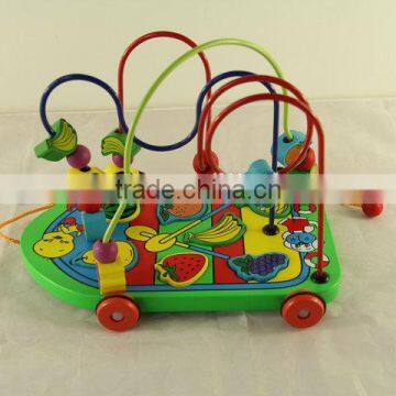 wood beads toy educational toys digital fruits