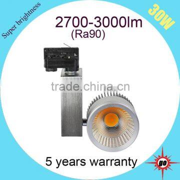COB track light, LED light source and aluminum lamp body material 30w track light