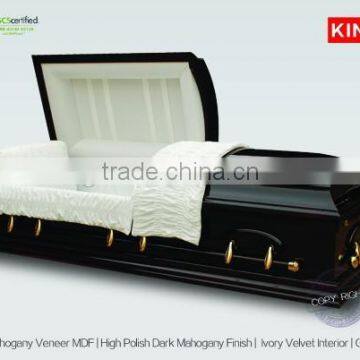 DOMINION mahogany coffin kingwood wood casket