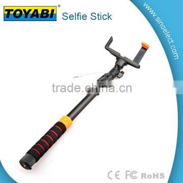 Bluetooth selfie stcik with Groove tube and big clip