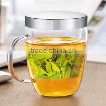 SAMADOYO 500ML Clear Glass Tea Cup/ Tea Mug With Infuser Factory Supplies