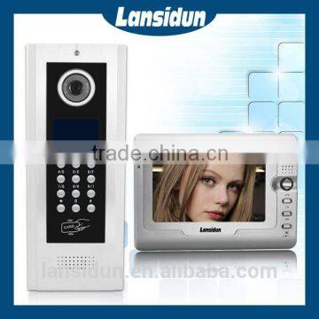 ID Card and Password Unlocking Colour Video Door Phone