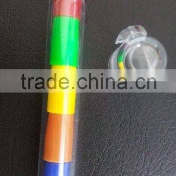 Multi -colors promotional plastic stackable crayon for children