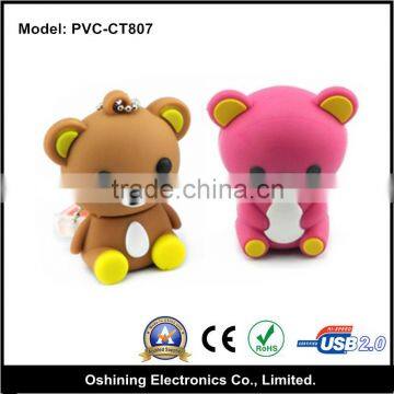 To bear USB 2.0 Flash Driver for Promotion (PVC-CT807)