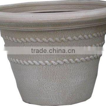 balcony big outdoor ornamental cheap plastic flower pots wholesale