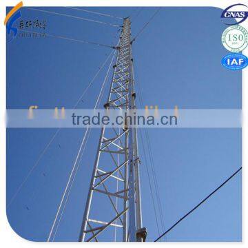 Factory direct sale telecommunication tubular steel guyed towers