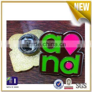 Color enamel letter metal badge