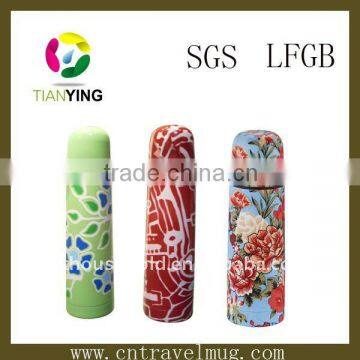 wholesale colorful printing double wall stainless steel vacuum flasks