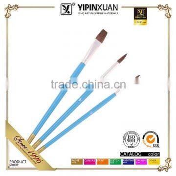 Free Sample 3Pcs Bristle Hair Artist Paint Brush Manufactures