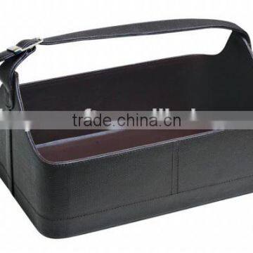 Hotel Supply Leather Storage Basket Packaging