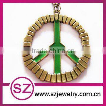 Wholesale nice peace sign necklace pendant connector