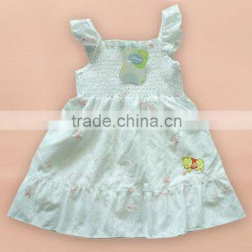 2015 cute sleeveless baby girls dresses winnie the pooh