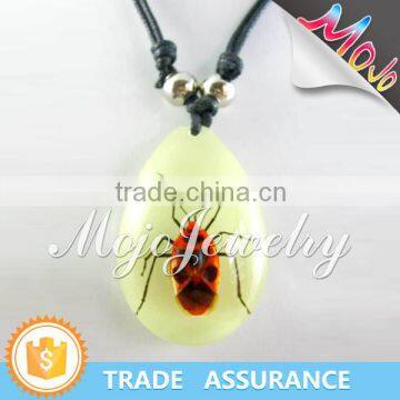 2016 New Natural Amber Real Insect Stone Bead Necklace