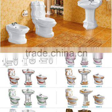 Ceramic Luxury Sanitary Ware Decorated Two Piece Toilet photo-6