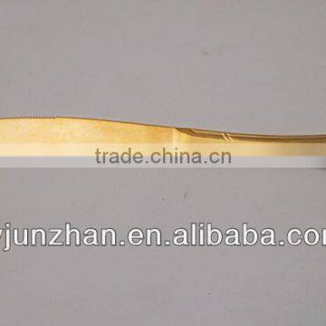 Stainless Steel Dinner knife made by Junzhan ------- 24K true gold painting