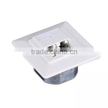 Faceplate Surface Mounted Shielded Box with rj45 keystone jack