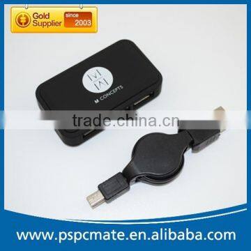 Promotional gift computer anti-slip USB 2.0 high speed 4 port usb hub