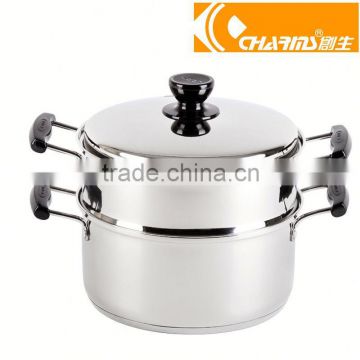 Steam food warmer pot with metal lid