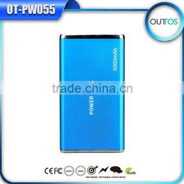 New A++ grade li-polymer battery power bank 6000mah