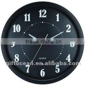 plastic round analog silent wall clock