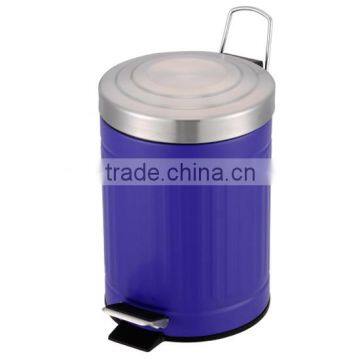 non-swing Lid Stainless Steel Metal Garbage Waste Bin