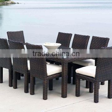 new products rattan cheap 8 seater dining table