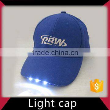100% cotton color led baseball caps