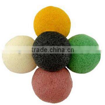 Contemporary classical colorful facial round konjac sponge