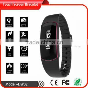 IP67 waterproof bluetooth health tracker fitness LED bracelet smart wear for cellphone monitor tracker
