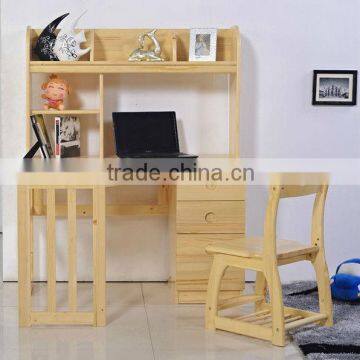 Kid bookcase ,child cabinet ,Simple solid pine wood kids bookcase, computer desk furniture, computer table