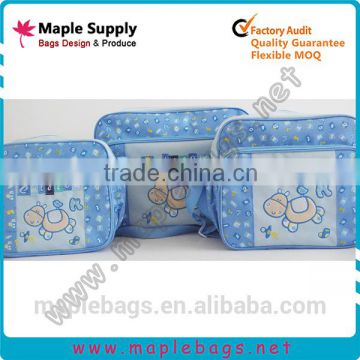 Light blue cute baby bags with cartoon character