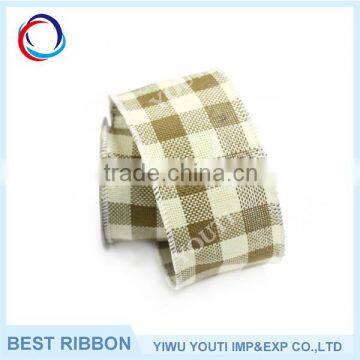 Popular Product Factory Wholesale Decoration Polyester Plaid Ribbon
