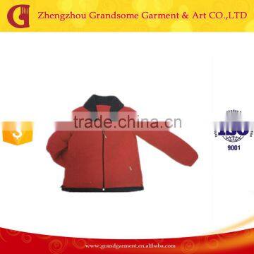 Cheap Wholesale Red Color Unisex Reversible Windproof Fleece Jacket