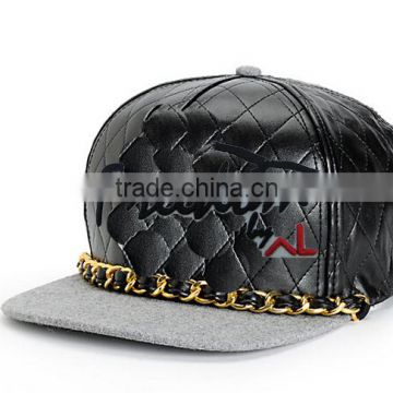 black leather snapback blank hats custom