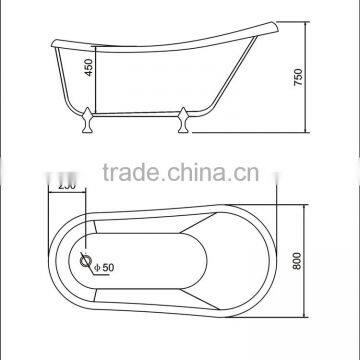 CUPC Certificate Bathtub With Feet Prices,free Standing Hot Tub,calw Foot Bath photo-4