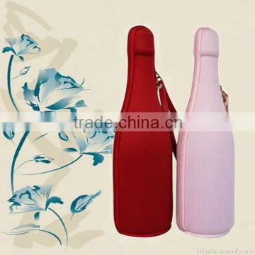 High Quality portable travel Eva champagne leather wine cases