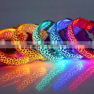 2016 A-bomb High Quality Leopard Soft Dog Collar Led Pet Dog Collar photo-3
