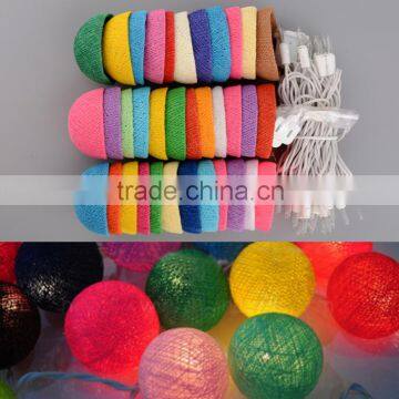 Multicolor Cotton Ball Holiday Time Christmas Decorations