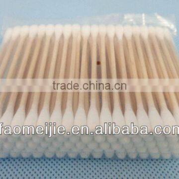 Sterile wooden sticks cotton ear buds,cotton swabs in pp bag