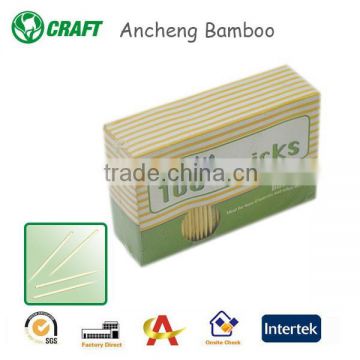 round shape double point toothpick in bamboo material