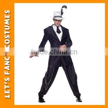 20s mens black gangster gambler party fancy dress costume PGMC0966